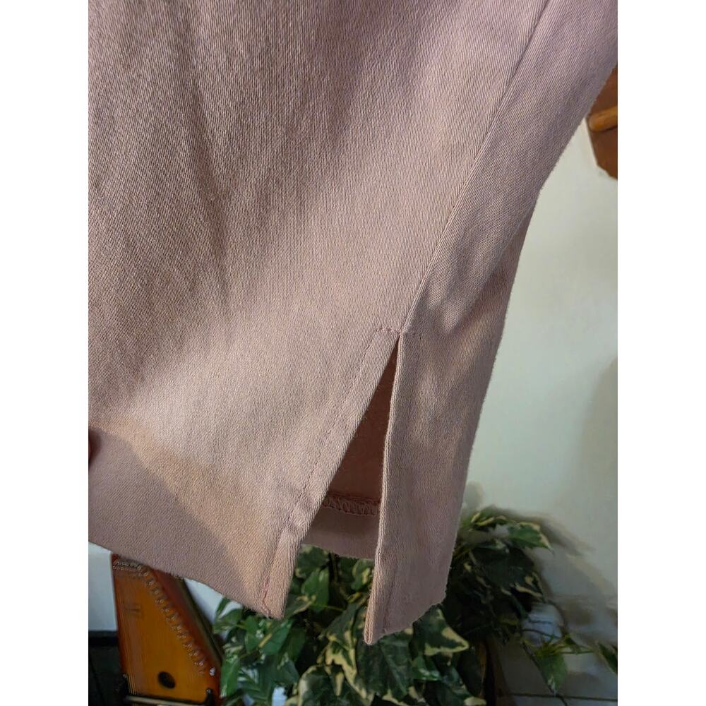 Vintage Mandee Y2K Dusty Pink Mandarin Collar Blazer Jacket Peplum Coquette - Picture 8 of 10